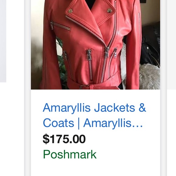 Jackets Coats Amaryllis Red Leather Coat With Tags Poshmark